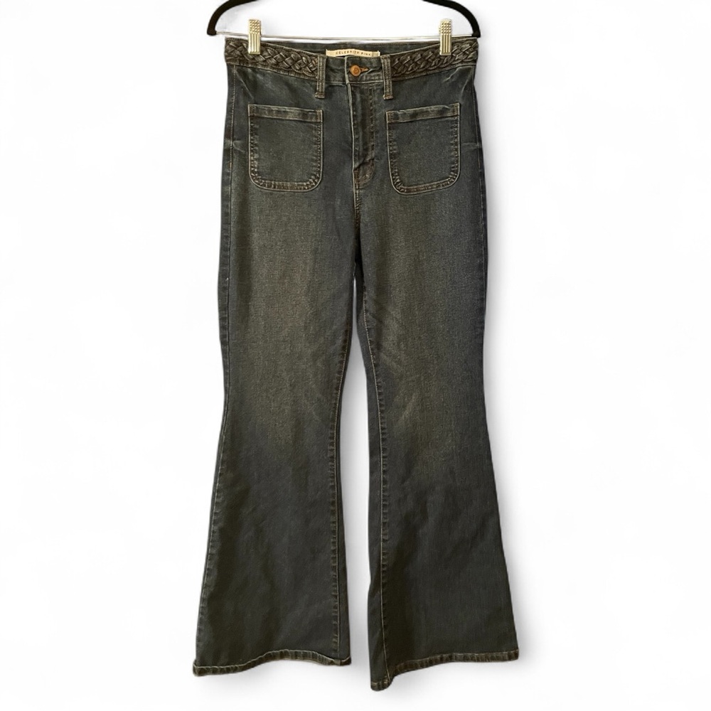 Celebrity Pink Dark Blue Flare Jeans - Picture 2 of 5